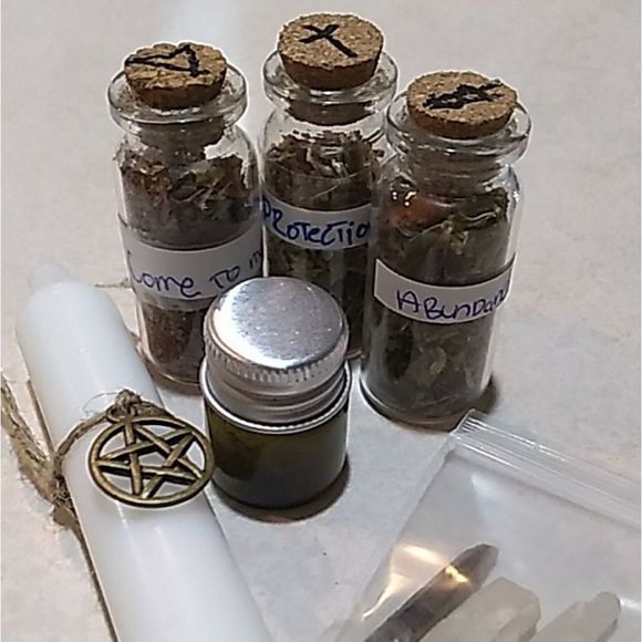 - Trio herbal blends spell kit. Herb blends + crystals chips 🪬protect attract🌀 - Picture 5 of 7